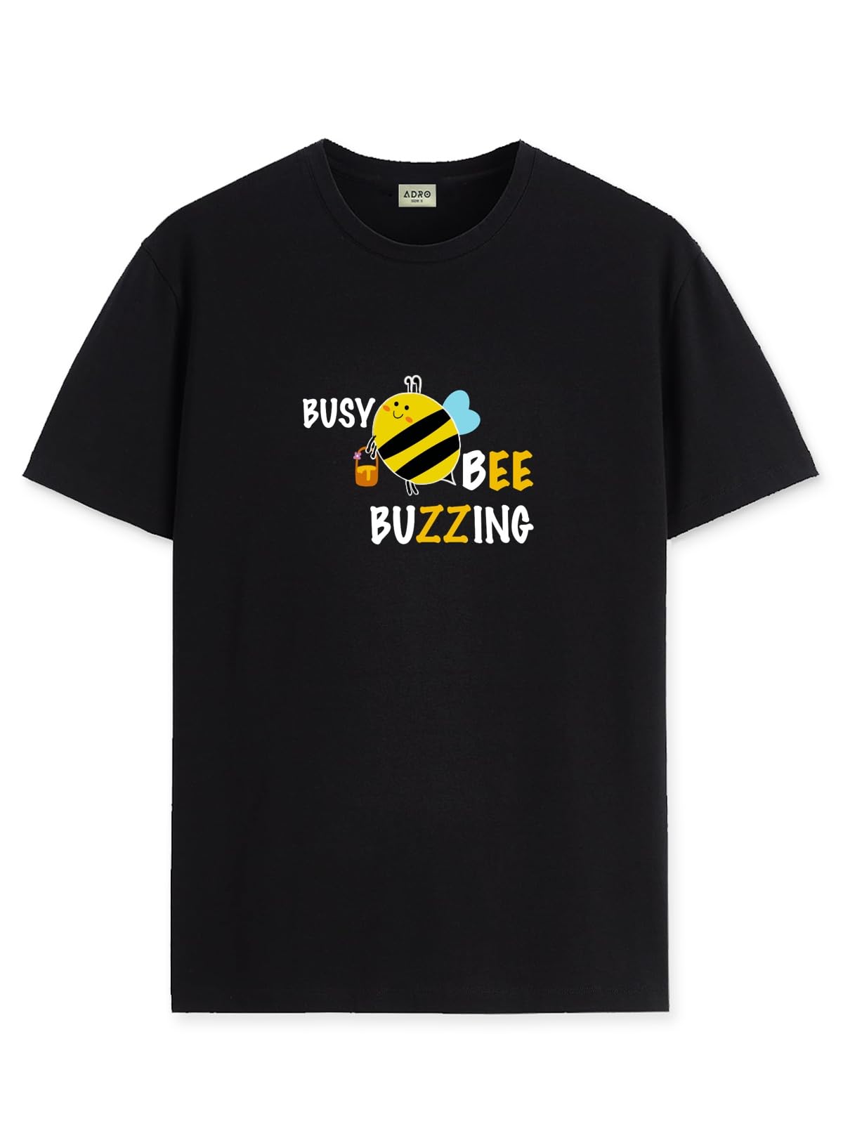ADRO T Shirts for Boys & Girls || Busy Bee Printed T-Shirt || Ages 3-14 || 100% Cotton Round Neck Tshirt for Boys & Girls||KRN-B
