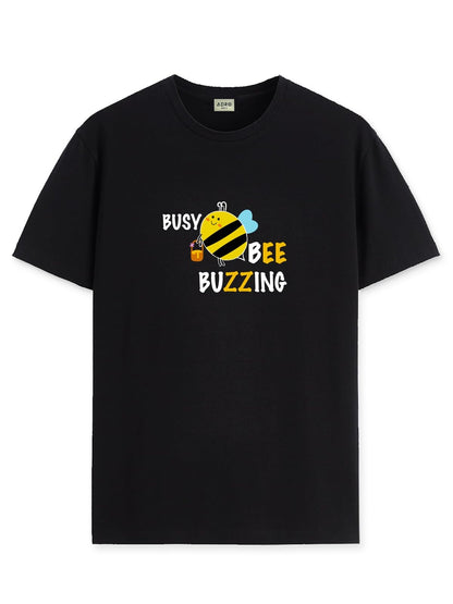 ADRO T Shirts for Boys & Girls || Busy Bee Printed T-Shirt || Ages 3-14 || 100% Cotton Round Neck Tshirt for Boys & Girls||KRN-B