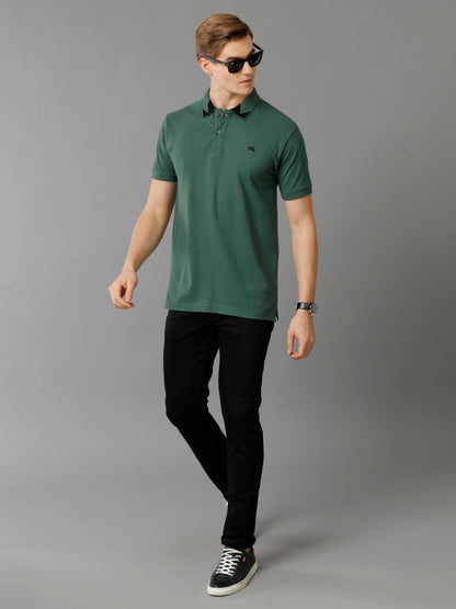 ADRO Premium Cotton Polo for Men (PN23-H-PLN-GRN_Green)