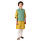 Fabindia BoyS Cotton Printed Regular Kurta With Jacket (1028662Green_Green
