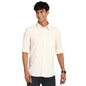 Turtle Men 100% Cotton Cream Solid Slim Fit Casual Shirt