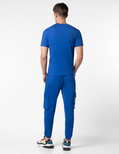 FYLTR Mens Crewneck T-shirt & Cargo Jogger Co-ord Set - 100% Cotton | Half Sleeve T-shirt| Jogger with Side & Cargo Pockets