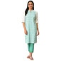 Green Cotton Dobby Printed Kurta
