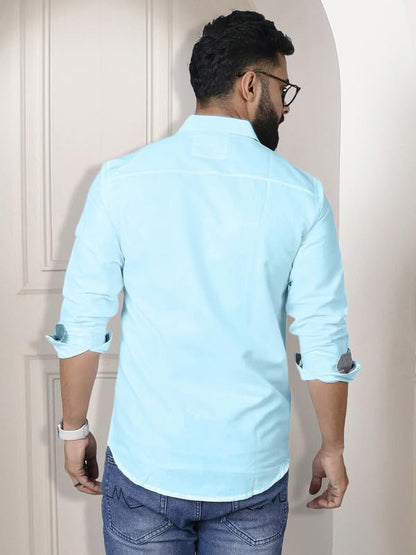Tee Projekt Mens Long Sleeve Button Down Shirt for Men Collared Casual Formal Soild Shirt