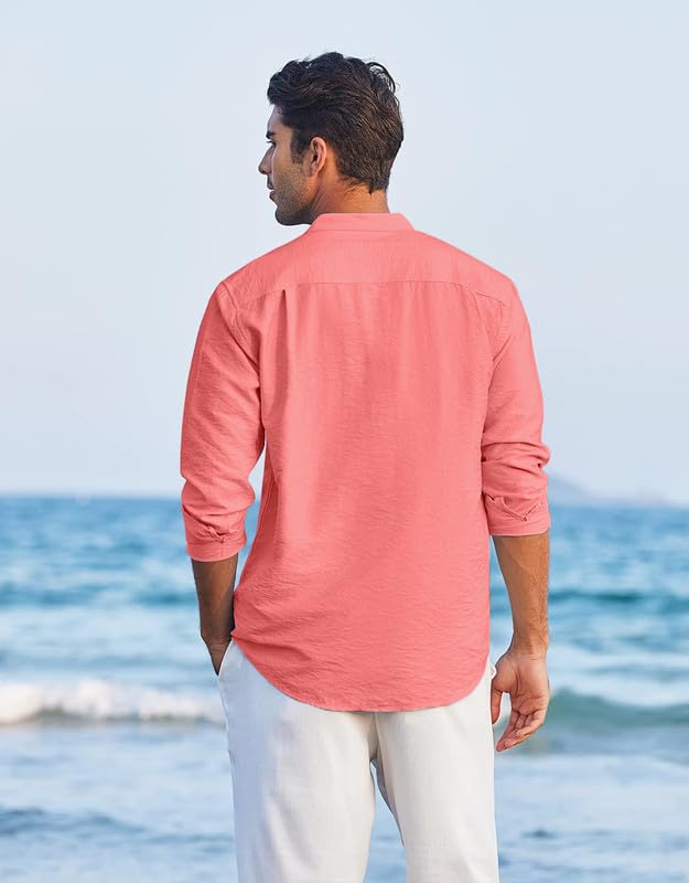ROYALSCOUT Mens Button Down Cotton Casual Shirt Offering Wrinkle-Free Elegance Perfect for Workdays, Weekend Gatherings, or Tra