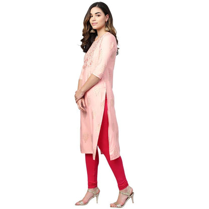 anubhutee Women's Viscose Rayon Straight Kurta