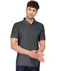 Baghadbillo MenS Regular Fit Solid Polo Half Sleeve T-Shirt Dark Grey