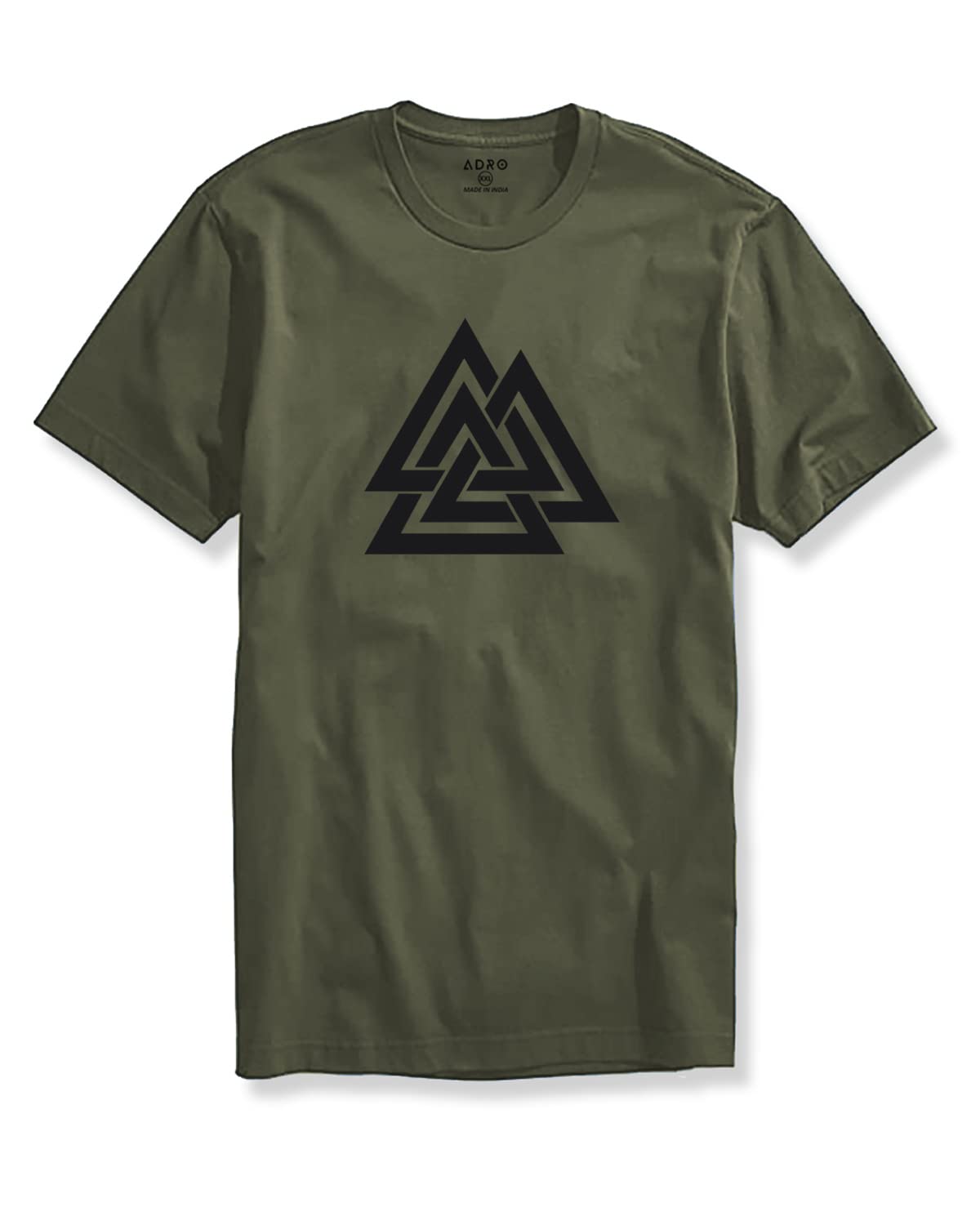 ADRO Triangle Mens Printed T-Shirt (RNR-M-TKT-OL_Olive)