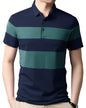 Noble Monk Mens Colorblocked Polo T-Shirt