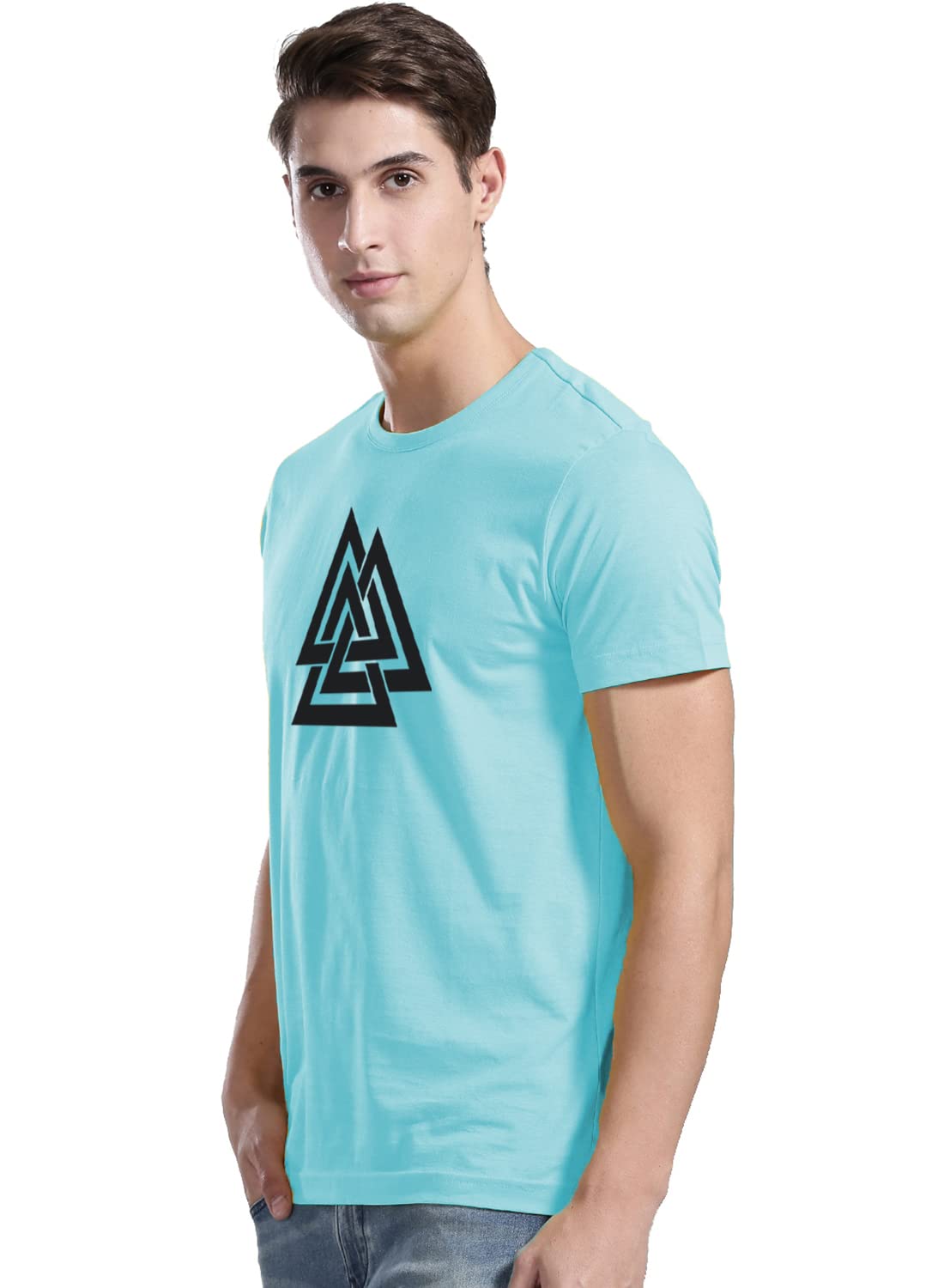 ADRO Triangle Mens Printed T-Shirt (RNR-M-TKT-MI_Mint)