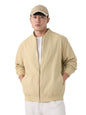 The Souled Store Cotton Linen Jacket: Dune Men and Boys Full Sleeves Band Neck Solid Lightweight Oversized Fit Casual Summer Str