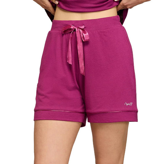 Nykd (Nys912 Soft Cotton Modal Shorts For Women | Relaxed Fit With Non Slip Elasticated Waistband, Adjustable Drawcord & 2 Side