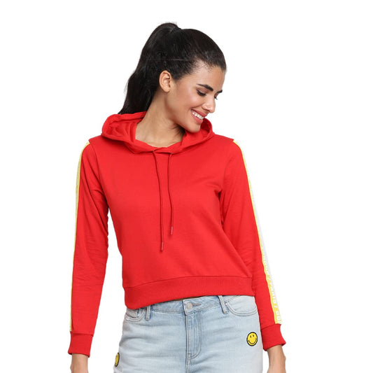 Bewakoof Womens Solid Regular Fit Full Sleeve Cotton Hoodies