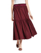 Fabindia Cotton Blend Western Skirt Purple