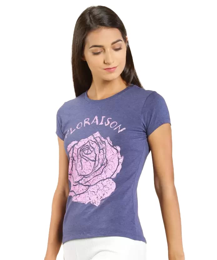 Lyra Pure Cotton Round Neck Printed T-Shirt For Women