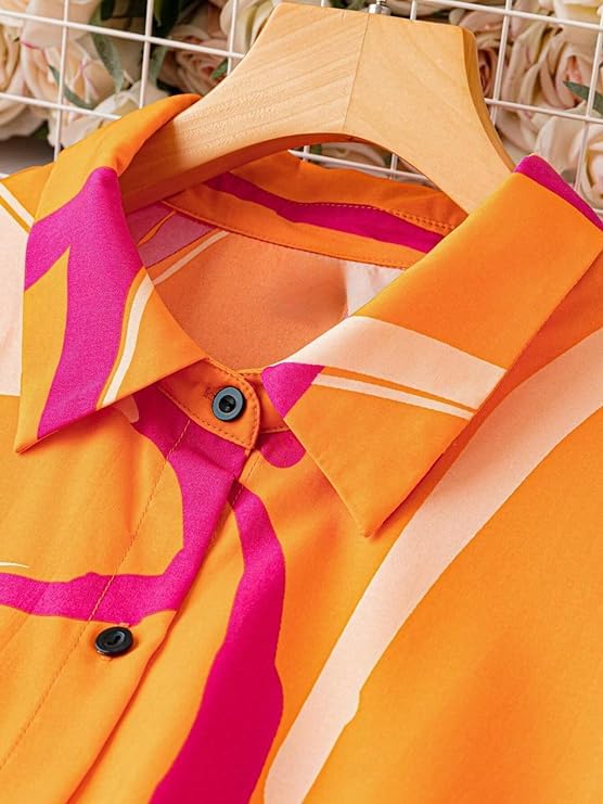 Leriya Fashion Rayon Women Above The Knee Western Dress (LF-WD1099&WD1143_White&Orange