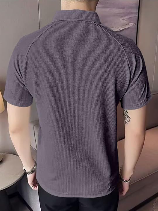 Greciilooks Regular Fit T-Shirt For Men (Gl-M.T Mt1230_Grey