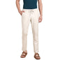 Dennis Lingo Men Slim Fit Beige Linen Trouser