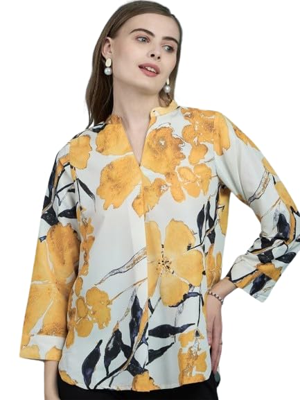PATLANI Womens Digital Letest Floral Print Rayon Full Stitched Top/SIRT.