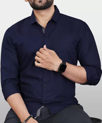 Tee Projekt Casual Cotton Long Sleeve Shirt for Men Formal Wear Regular Wear