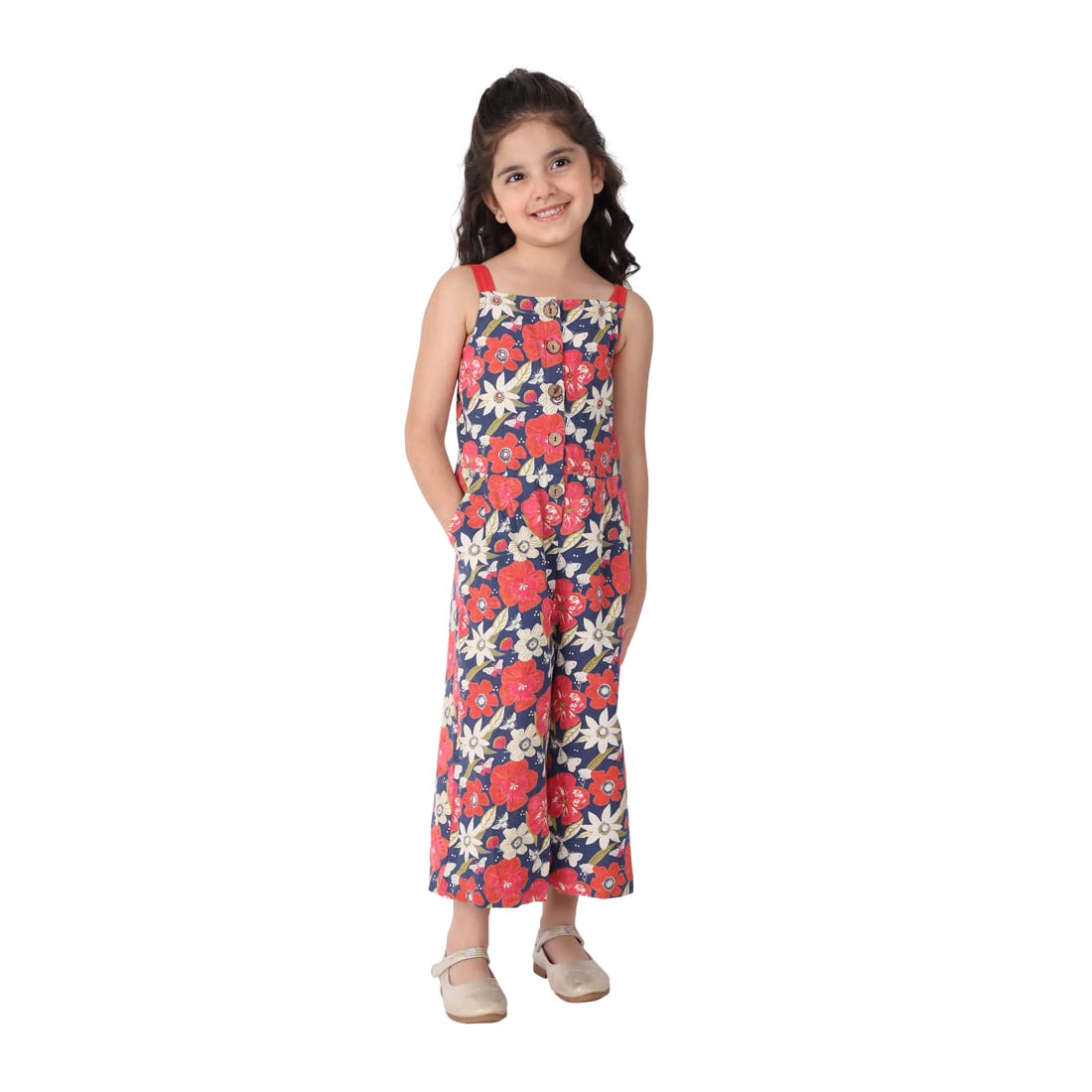 Fabindia Kids Linen Printed Dress Cotton_4-6Y