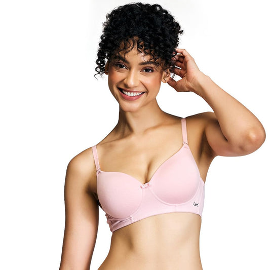 Nykd (Nyb198 Cotton Lightly Padded & Non Wired T-Shirt Bra For Women | Medium Coverage Bra With Soft Detachable Straps | Ideal F