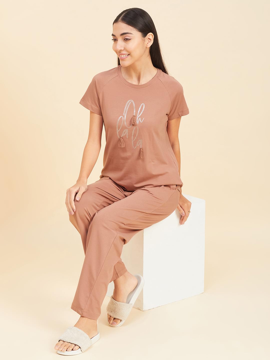 Sweet Dreams Women Printed Half Sleeves Pyjama Set