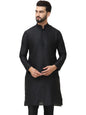 SOJANYA (Since 1958 Men's Dupion Silk Black Only Long Kurta
