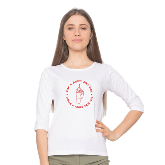 Bewakoof WomenS Local Train Motivation Round Neck 3/4 Sleeve T-Shirts