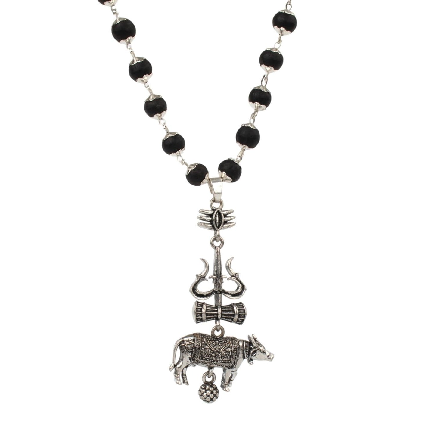 Astrotalk Shiv Raksha Karungali Malai with Trishul Nandi Pendant | Karungali Mala Original 54 Beads | Blessings of Lord Shiva & Murugan | Divine Mala for Protection & Calmness | Gift for Man & Woman