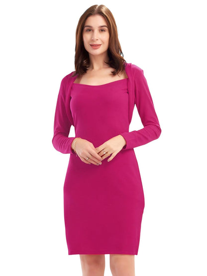 Selvia Western Dress For Women|Lycra Dress For Women|Bodycon Dress|Solid Dress For Women|One Piece Dress For Women (721Dtk11754N