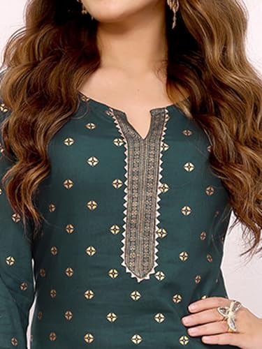 rangita Green Rayon Calf Length Printed Straight Kurti | Kurta for Women