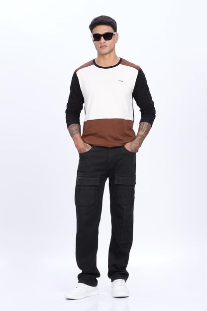 ADRO Full Sleeve Tshirt for Men | Soft Cotton Tshirt for Men|Comfortable & Stylish Regular Fit Full Sleeve Round Neck Tshirt|FR2