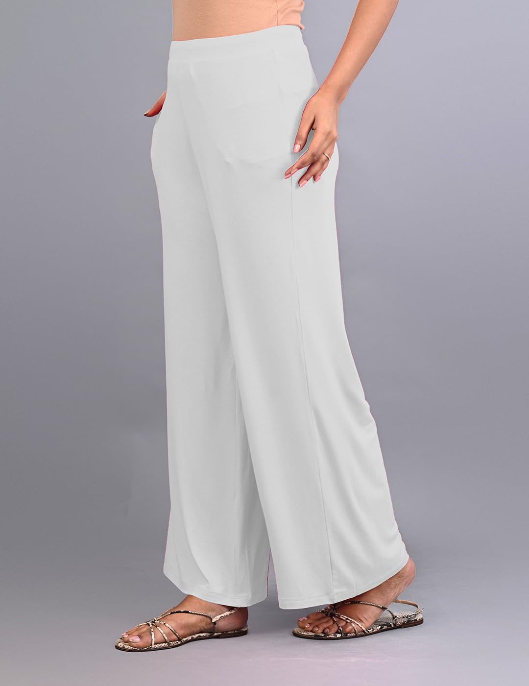 Lyra Viscose Palazzo For Women White