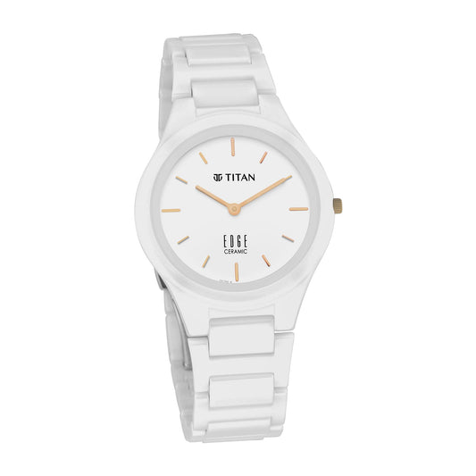 Titan Analog White Dial Women's Watch-NP2653QC04/NP2653QC04