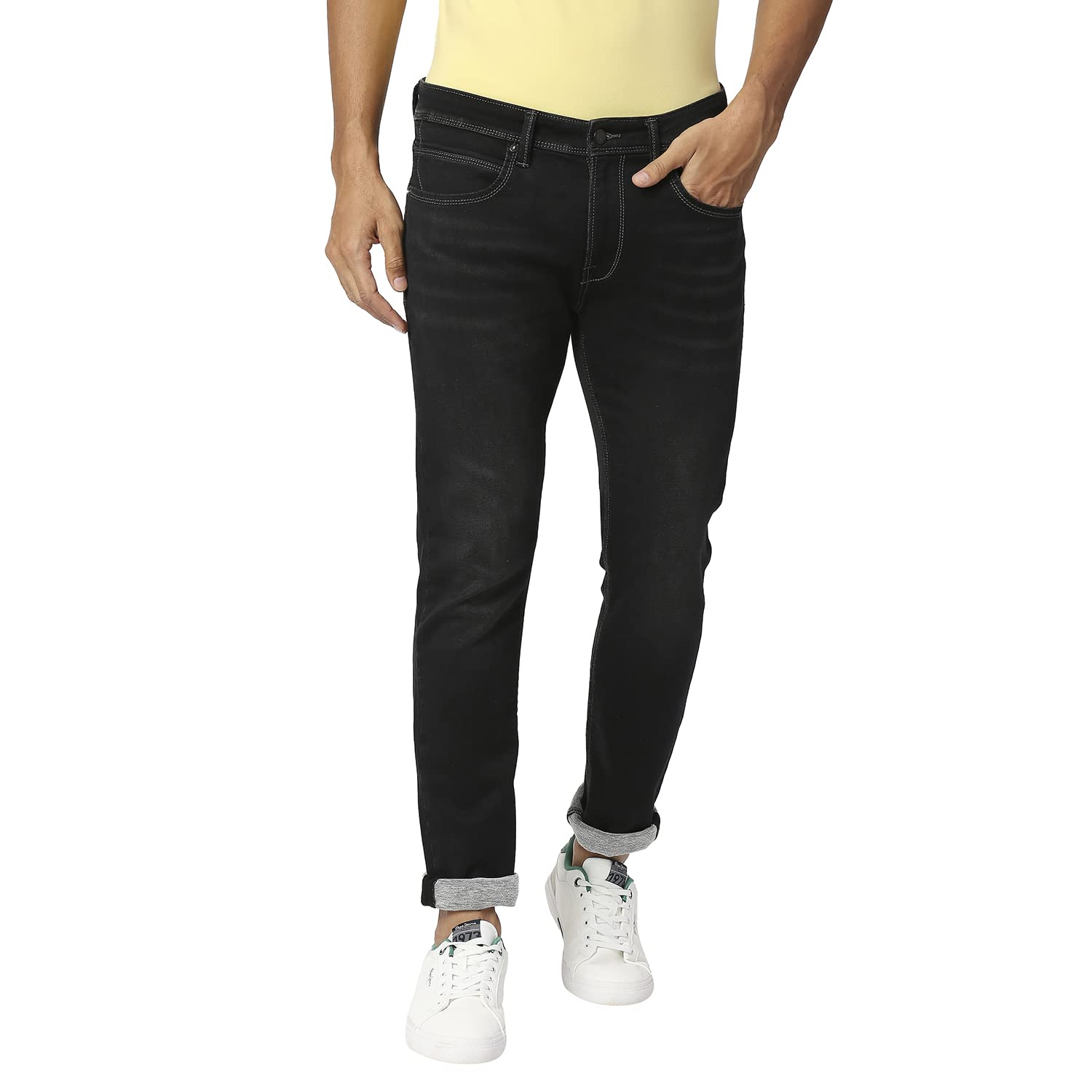 Pepe Jeans Tapered Vapour Tapered Fit Low Waist Jeans, Black Used, 28