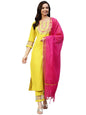 ANNI DESIGNER Women's Cotton Blend Embroidered Straight Kurta with Pant & Dupatta (TALPADE)