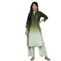 Varanga Women Teal Printed Round Neck Straight Kurta Paired With Kurta Bottom Set And Dupatta Set  Women Kurta Set With Dupatta