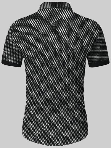 Noble Monk Men Ragular Polo Neck T-Shirts | Printed Tshirt For Men And Boys Black White