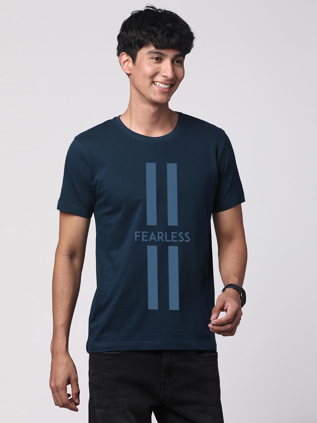 ADRO Mens Fearless Printed Cotton T-Shirt_RN24-L2-FRLS-SB