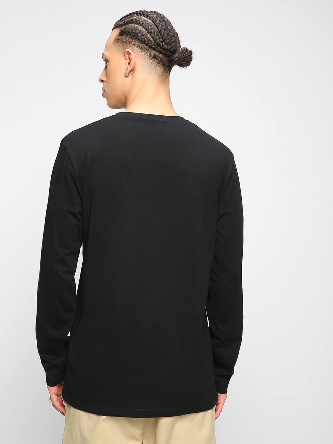 Bewakoof Mens Game Over Minimal Printed 100% Cotton T-Shirt - Regular Fit, Round Neck, Full Sleeves