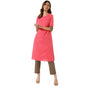 Fabindia WomenS Cotton Printed Slim Kurta Set (1037313Pink_Pink