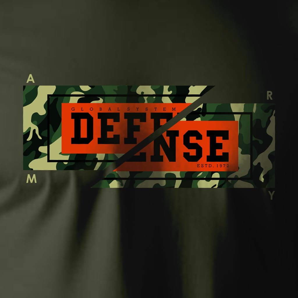 Peppyzone Mens Regular Fit T-Shirt (PZ-Army433_Olive4