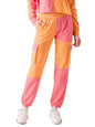 The Souled Store Women Solids: Orange, Pink (Colourblock) Easy Joggers Women Joggers Trousers Bottoms Running Gym Activewear Cas