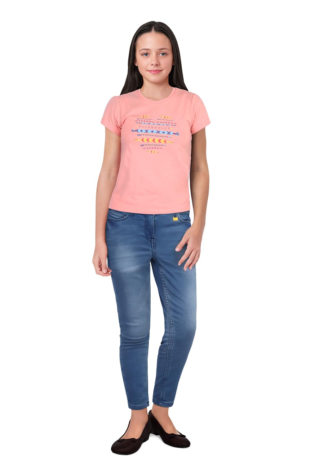 Allen Solly Girls Regular Fit Crew Neck T-Shirt