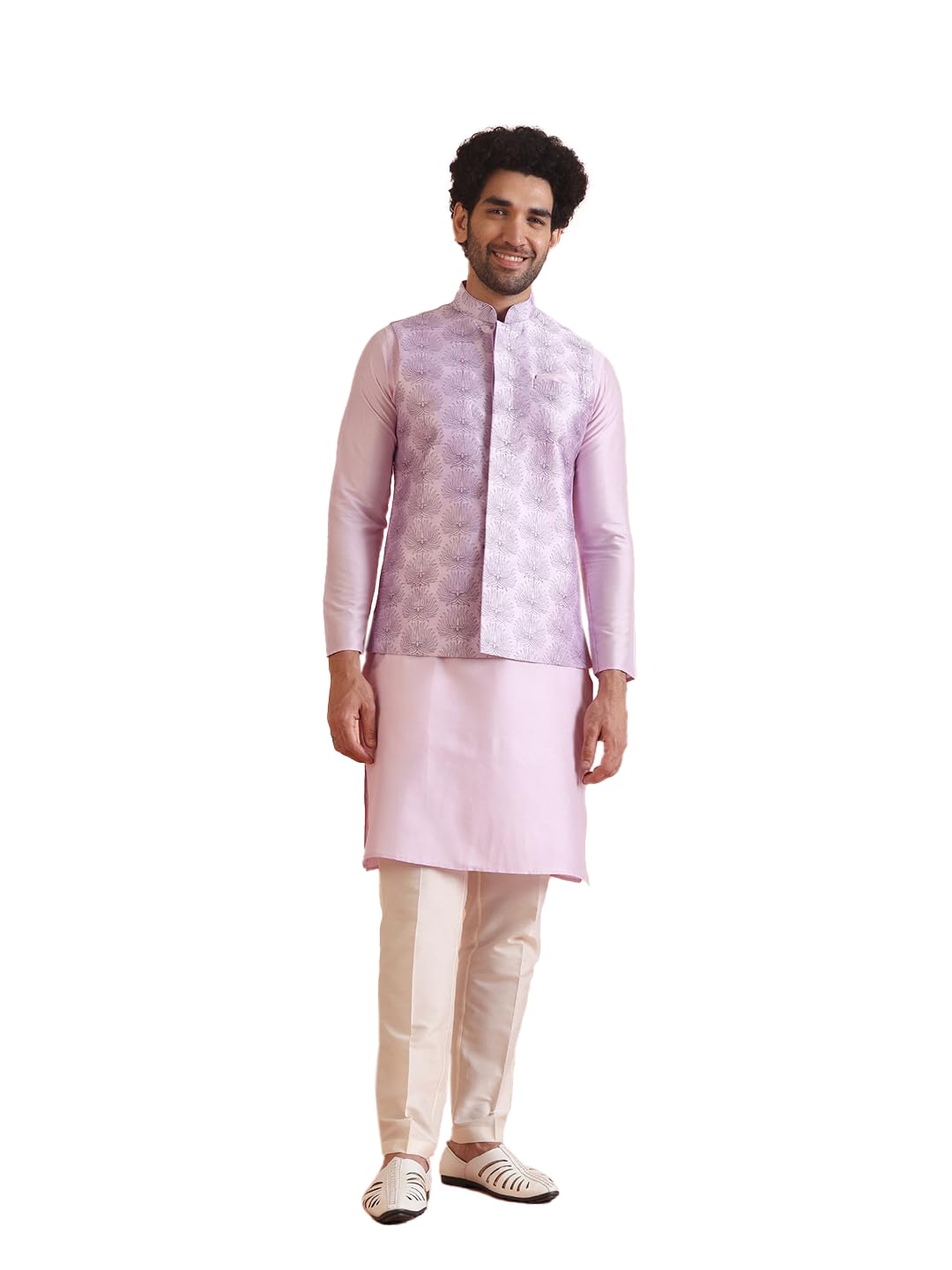 Kisah Nehru Jacket For Men  Embroidered Silk Blend Modi Jacket | Ethnic & Formal Waist Coat For Weddings, Parties & Office Wear