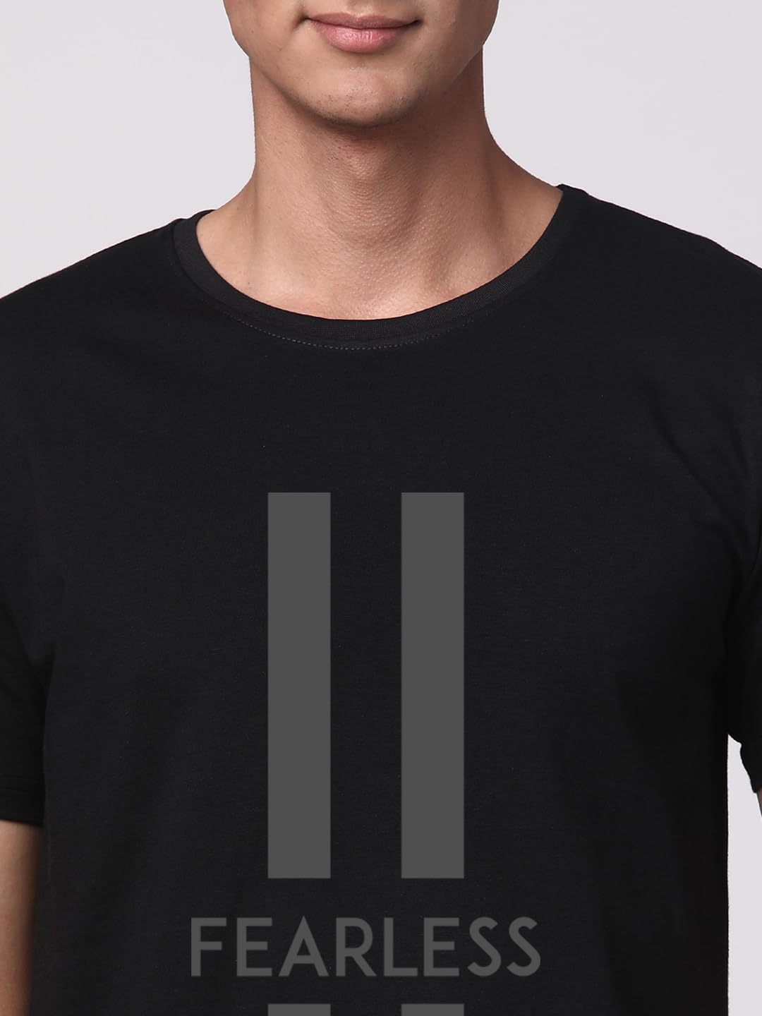 ADRO Mens Fearless Printed Cotton T-Shirt_RN24-L2-FRLS-BL