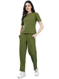 Selvia Womens Co-ords Set|Lycra Top and Trouser Set|Casual Co-ords Set for Women|Two Piece Co-ord Set|Top & Pant Set(707CTK1166