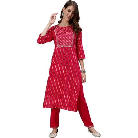 anubhutee Women Rayon Kurta