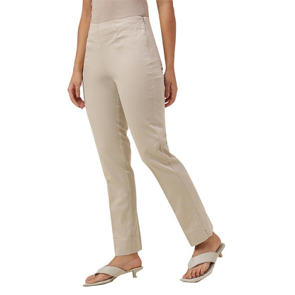 Fabindia WomenS Slim Pants (2112625Beige_Beige